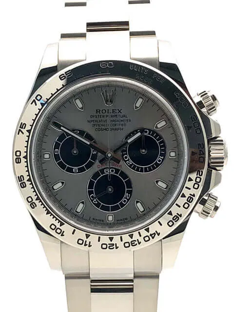 Rolex Cosmograph Daytona Weißgold 116509 Grau ungetragen 2019