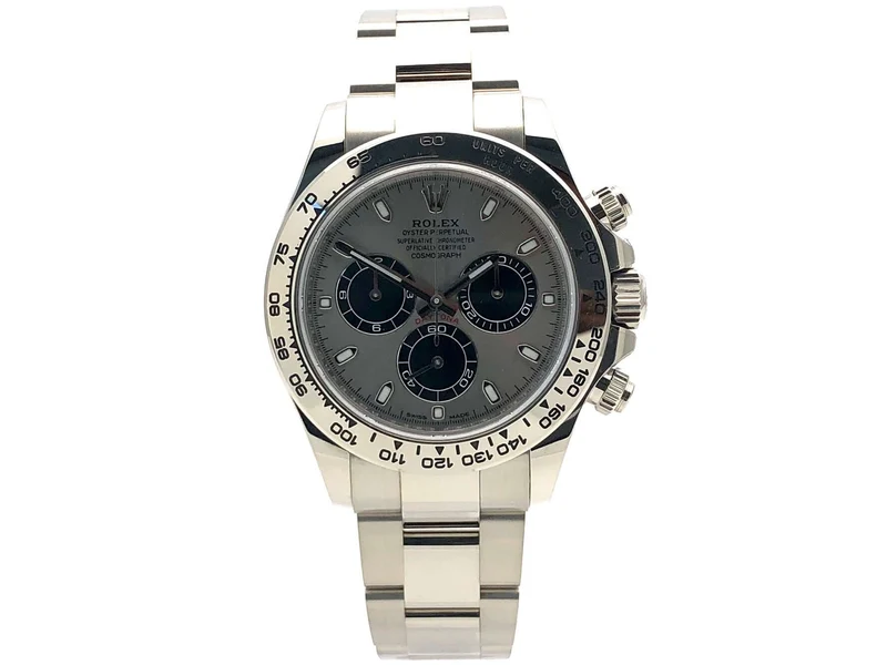 Rolex Cosmograph Daytona Weißgold 116509 Grau ungetragen 2019