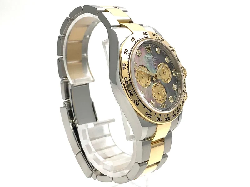 Rolex Daytona Edelstahl - Gelbgold 116503 Dunkles Perlmutt Diamant