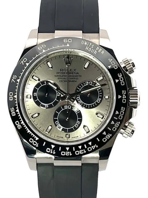 Rolex Daytona 116519LN Weißgold Oysterflex Grau aus 2019