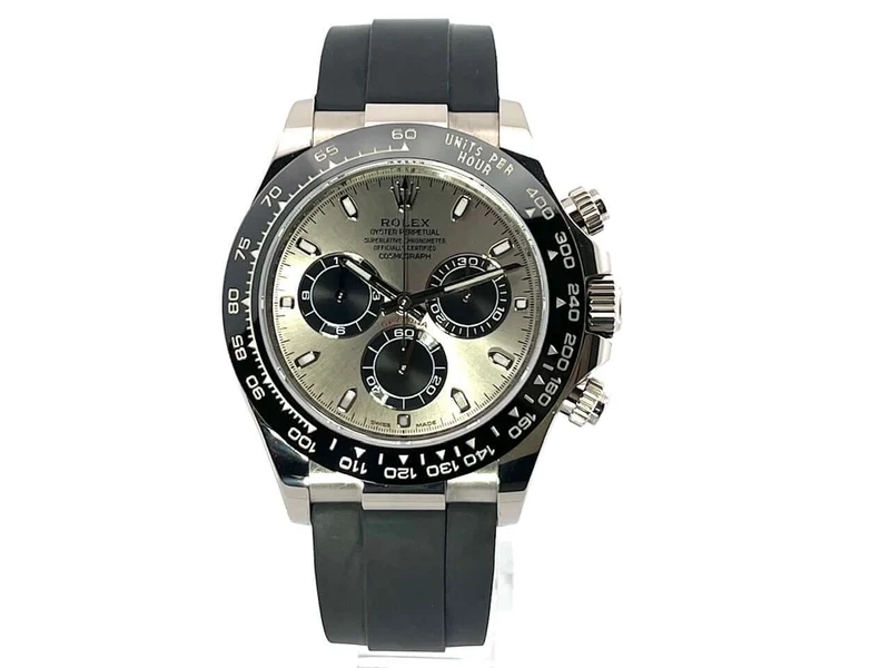 Rolex Daytona 116519LN Weißgold Oysterflex Grau aus 2019
