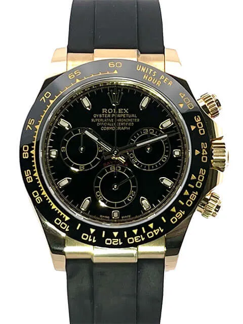 Rolex Daytona 116518LN Gelbgold Oysterflex Schwarz ungetragen 2020