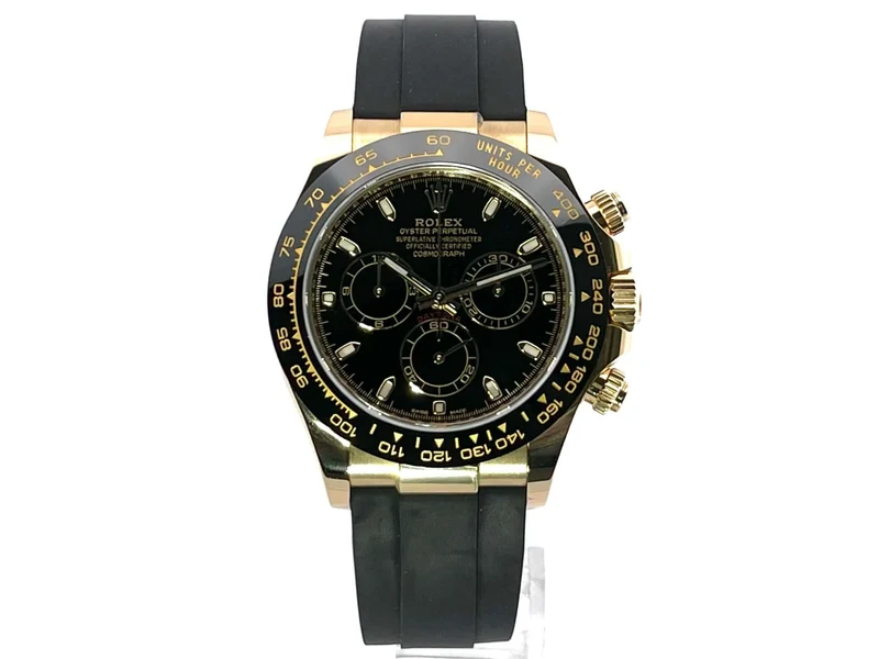 Rolex Daytona 116518LN Gelbgold Oysterflex Schwarz ungetragen 2020