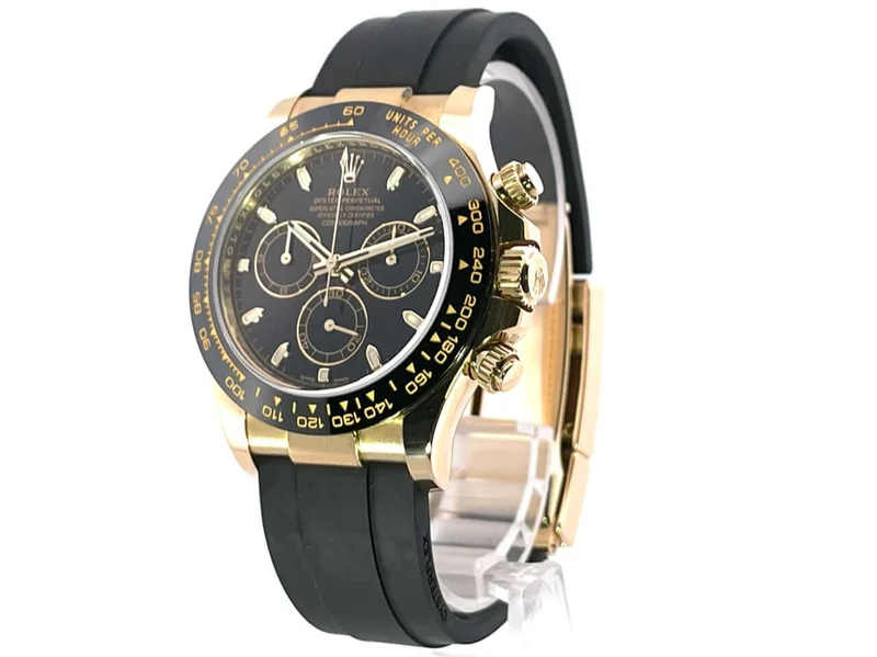 Rolex Daytona 116518LN Gelbgold Oysterflex Schwarz ungetragen 2020
