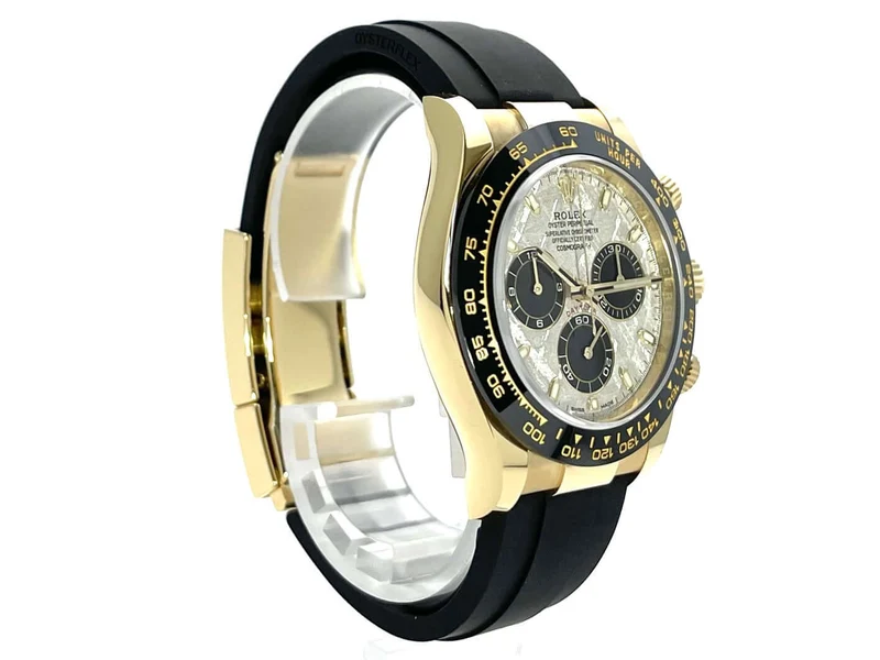 Rolex Daytona 116518LN Gelbgold Oysterflex Meteorit Schwarz