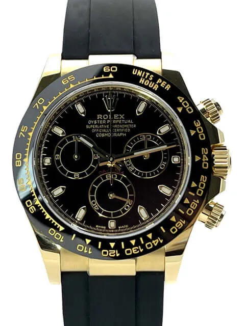 Rolex Daytona 116518LN Gelbgold Oysterflex Schwarz 2020