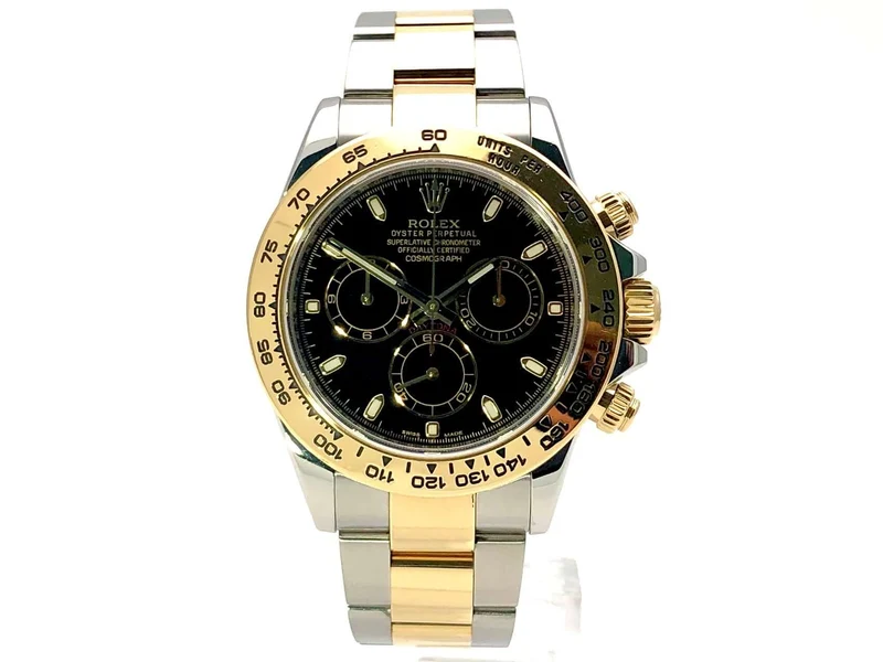 Rolex Daytona Edelstahl Gelbgold 116503 Schwarz aus 2016