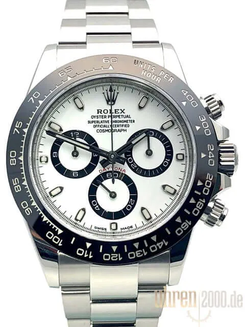 Rolex Daytona Edelstahl 116500LN Weiß ungetragen aus 2018 LC100