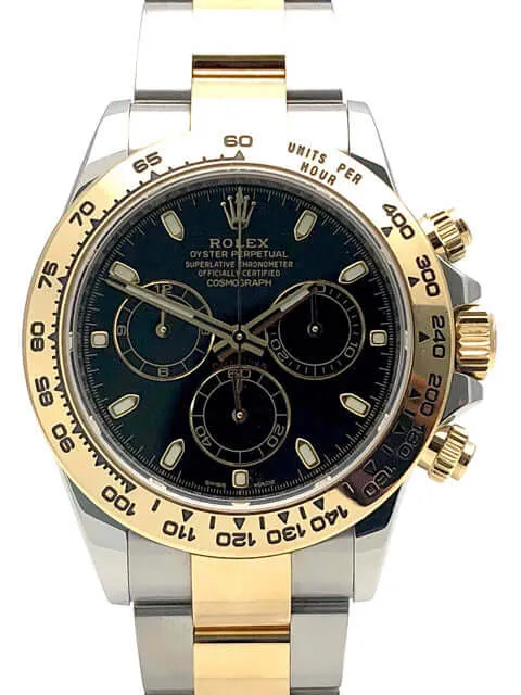 Rolex Daytona Edelstahl Gelbgold 116503 Schwarz aus 12-2019