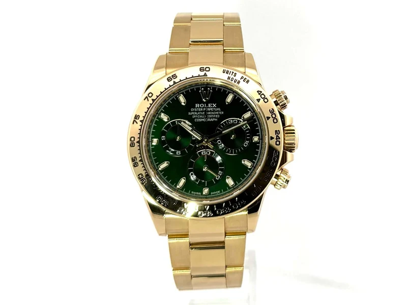 Rolex Cosmograph Daytona Gelbgold 116508 Grün