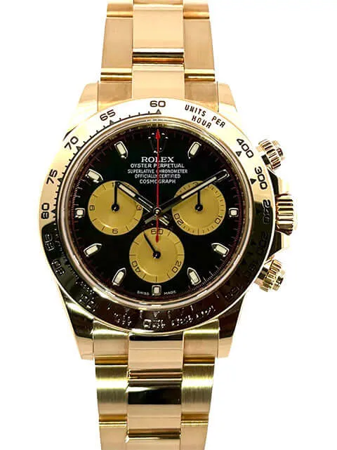 Rolex Cosmograph Daytona Gelbgold 116508 Schwarz Champagner