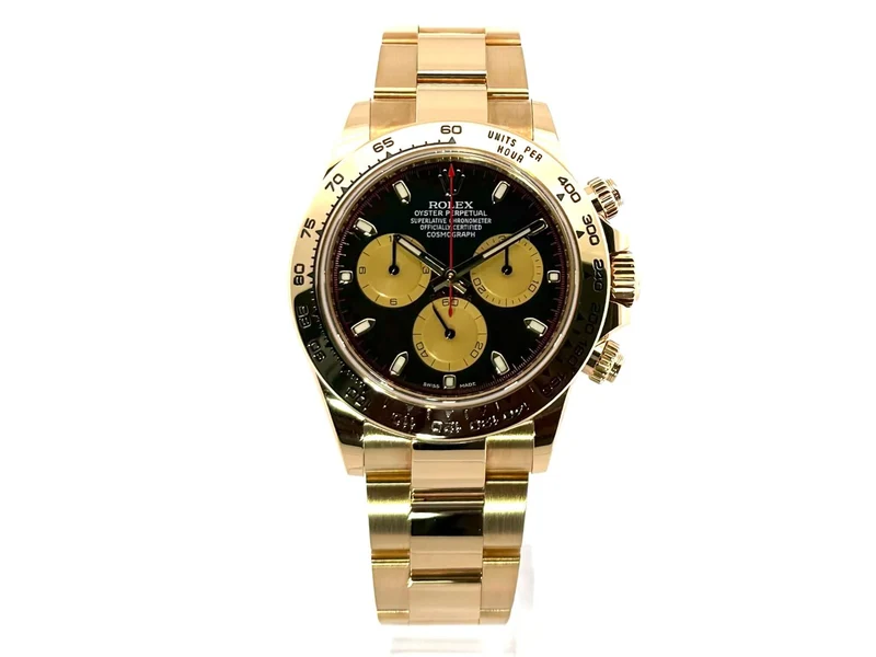 Rolex Cosmograph Daytona Gelbgold 116508 Schwarz Champagner