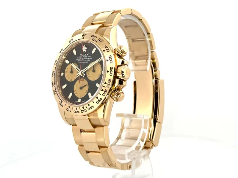 Rolex Cosmograph Daytona Gelbgold 116508 Schwarz Champagner