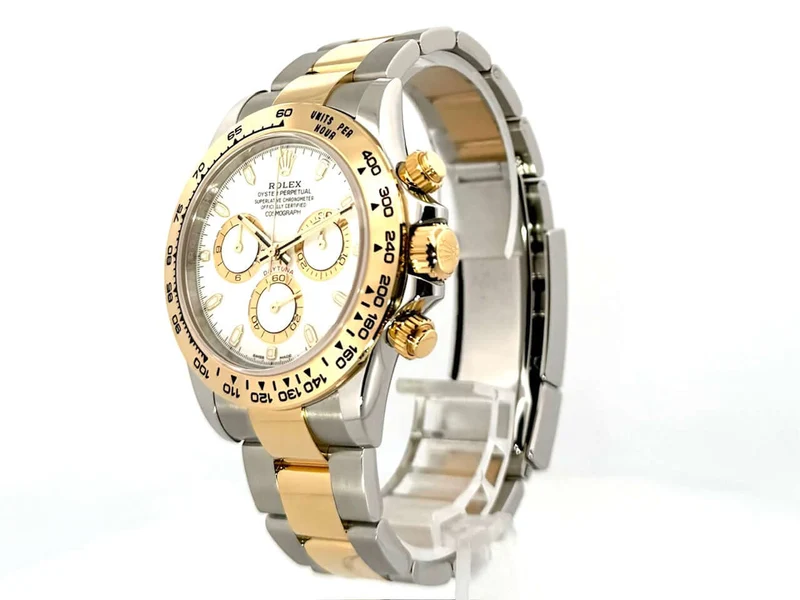 Rolex Daytona Edelstahl Gelbgold 116503 Weiss