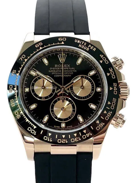 Rolex Daytona Everose-Gold 116515LN Schwarz Oysterflex ungetragen 2019