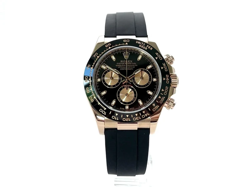 Rolex Daytona Everose-Gold 116515LN Schwarz Oysterflex ungetragen 2019