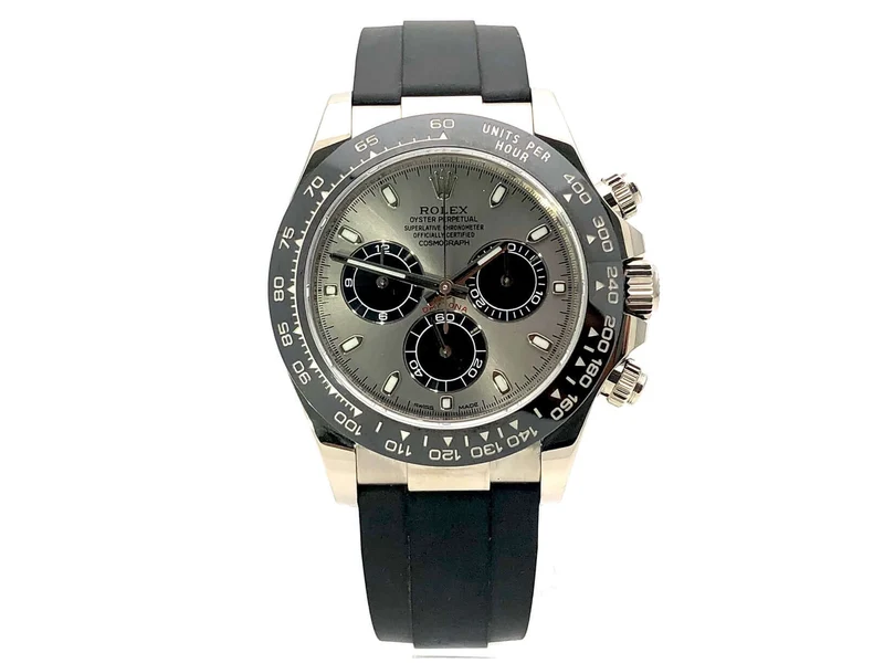 Rolex Daytona 116519LN Weißgold Oysterflex Grau aus 2017