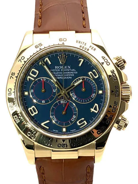 Rolex Cosmograph Daytona 116518 Gelbgold Blau aus 2010