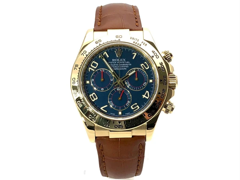 Rolex Cosmograph Daytona 116518 Gelbgold Blau aus 2010