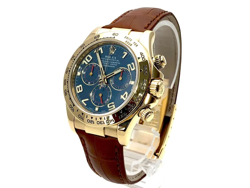 Rolex Cosmograph Daytona 116518 Gelbgold Blau aus 2010