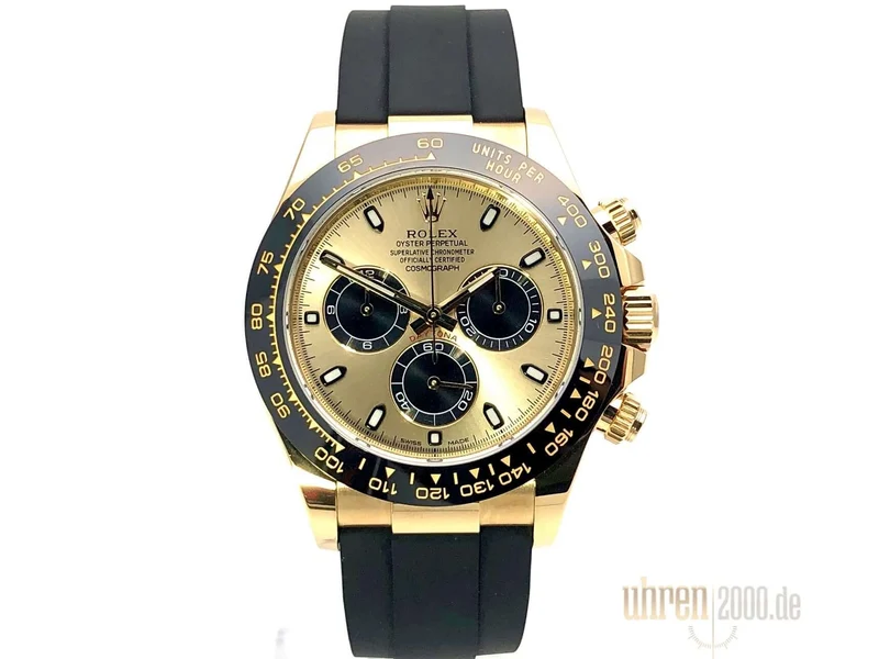 Rolex Daytona 116518LN Gelbgold Oysterflex Champagnerfarben aus 2019 LC100