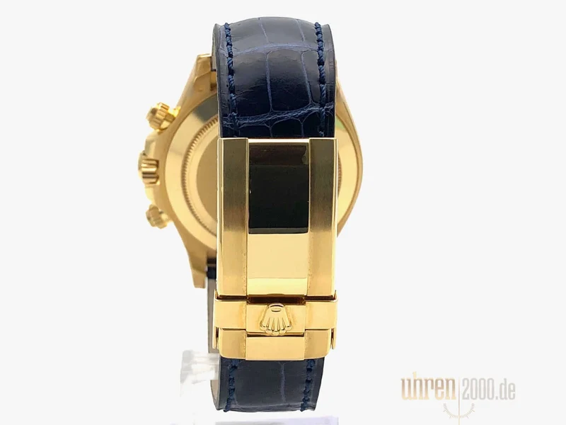 Rolex Cosmograph Daytona 116518 Gelbgold Leder Blau verklebt LC100