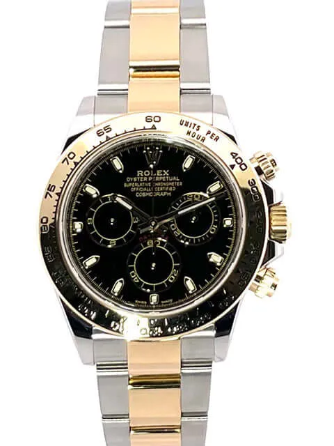 Rolex Daytona Edelstahl Gelbgold 116503 Schwarz
