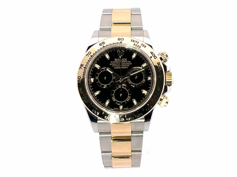 Rolex Daytona Edelstahl Gelbgold 116503 Schwarz