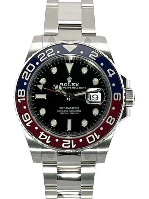 Rolex GMT Master II Edelstahl 126710BLRO Oyster-Band Schließe verklebt 2022