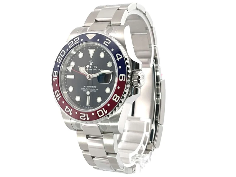 Rolex GMT Master II Edelstahl 126710BLRO Oyster-Band Schließe verklebt 2022