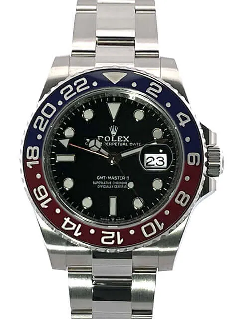 Rolex GMT-Master II Edelstahl 126710BLRO Oyster-Band ungetragen 8-2021