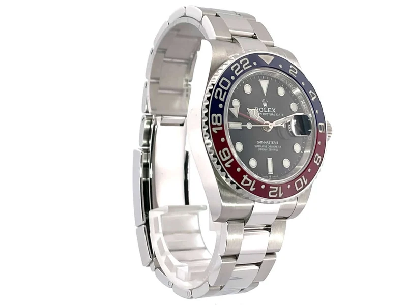 Rolex GMT-Master II Edelstahl 126710BLRO Oyster-Band ungetragen 8-2021
