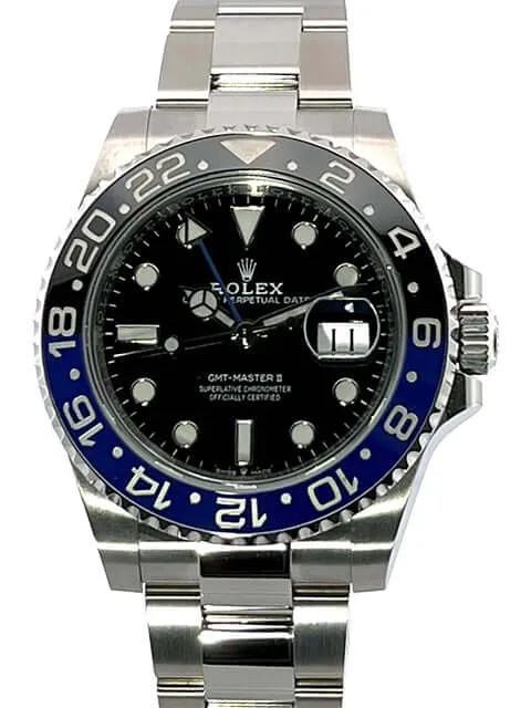 Rolex GMT Master II Edelstahl 126710BLNR Oyster-Band 11-2021 verklebt