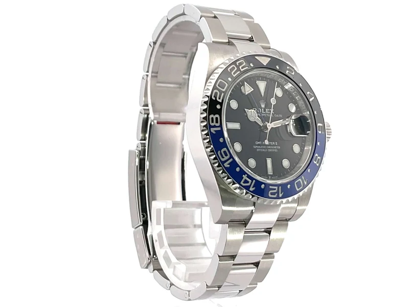 Rolex GMT Master II Edelstahl 126710BLNR Oyster-Band 11-2021 verklebt