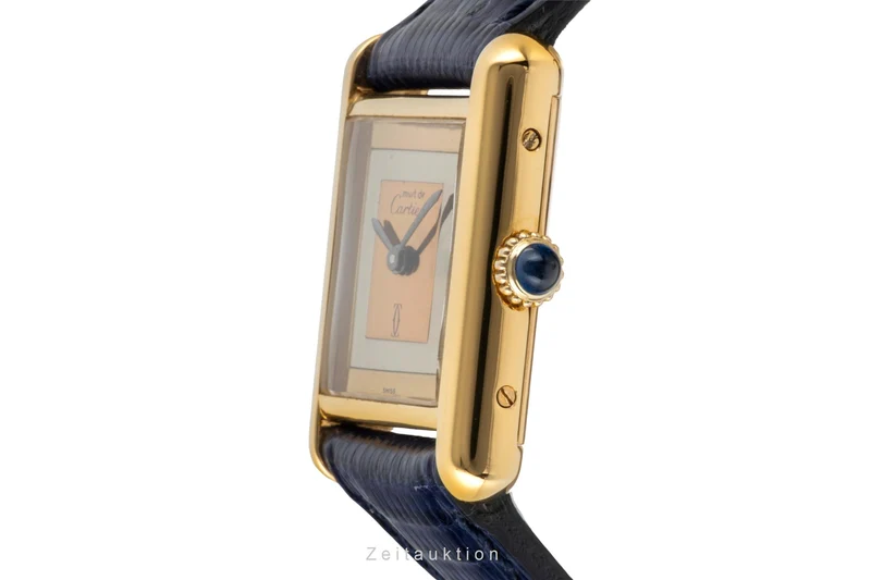 Cartier Tank silver-gilt manual winding women's watch 3 [2601027]