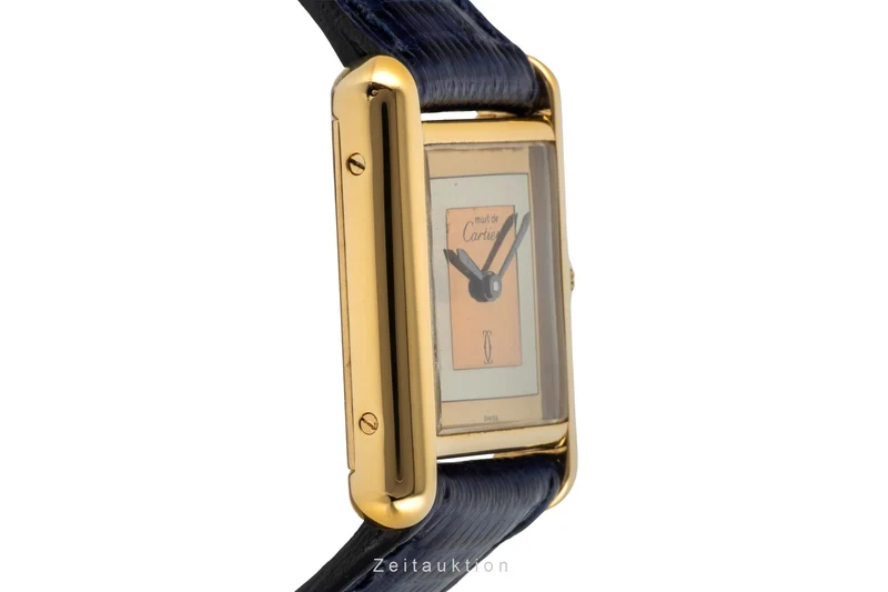 Cartier Tank silver-gilt manual winding women's watch 3 [2601027]