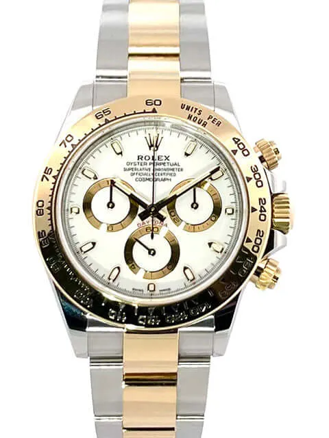 Rolex Daytona Edelstahl - Gelbgold 116503 Weiss