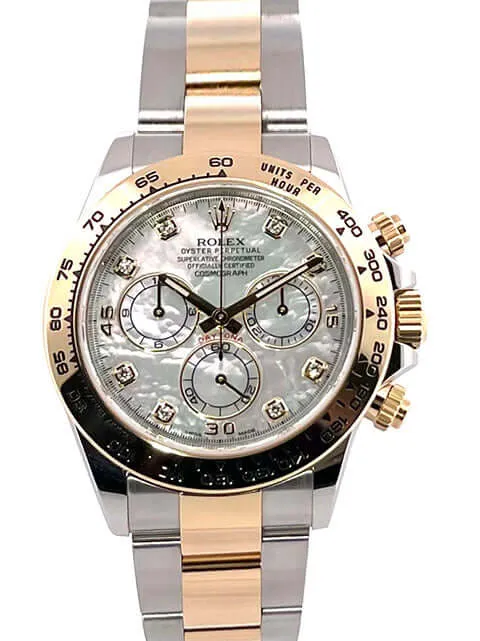 Rolex Daytona Edelstahl - Gelbgold 116503 Perlmutt Diamant