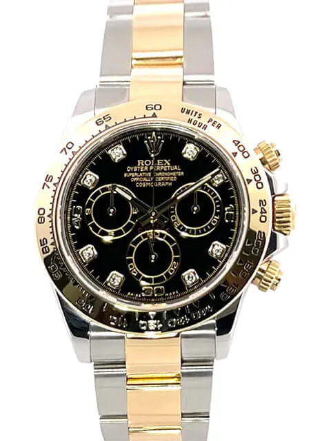 Rolex Daytona Edelstahl - Gelbgold 116503 Schwarz Diamant