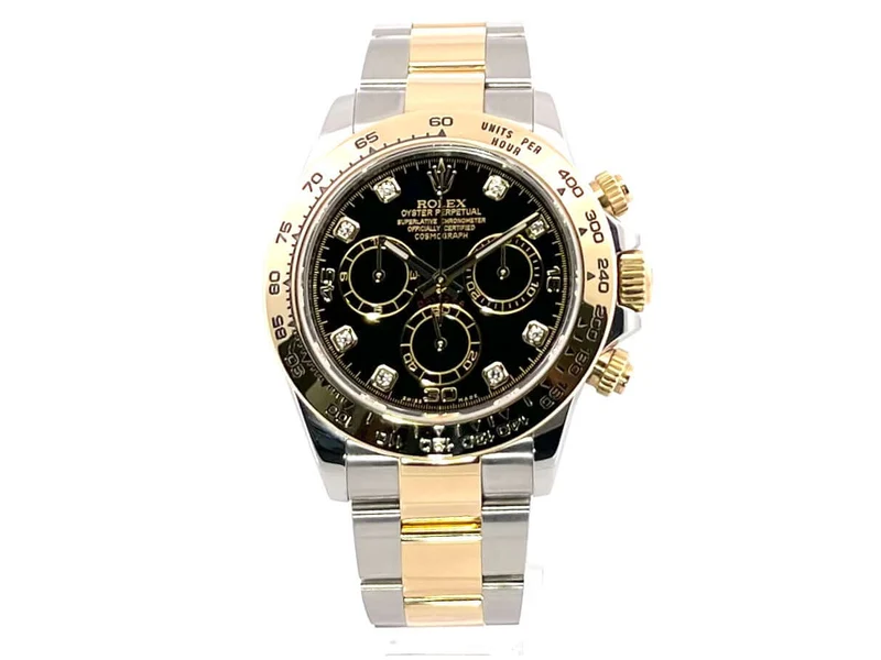 Rolex Daytona Edelstahl - Gelbgold 116503 Schwarz Diamant