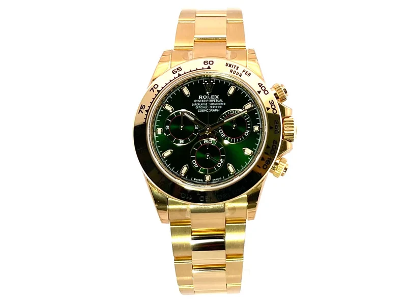 Rolex Cosmograph Daytona Gelbgold 116508 Grün