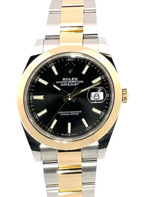 Rolex Datejust 41 Edelstahl Gelbgold 126303 Schwarz