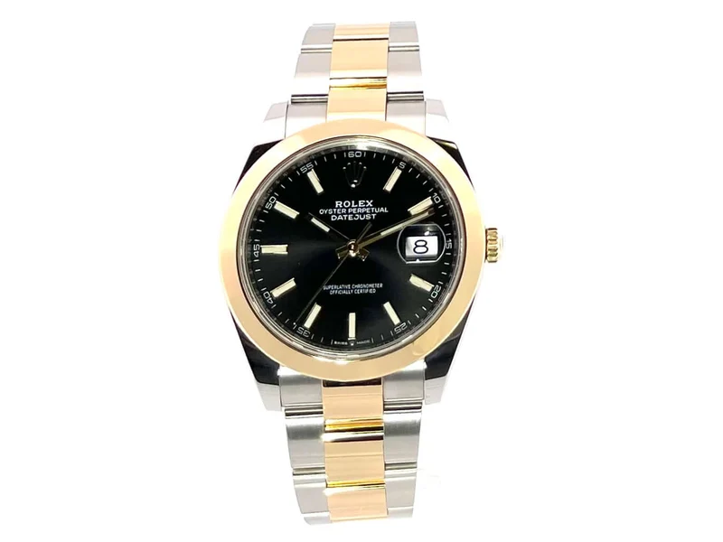 Rolex Datejust 41 Edelstahl Gelbgold 126303 Schwarz