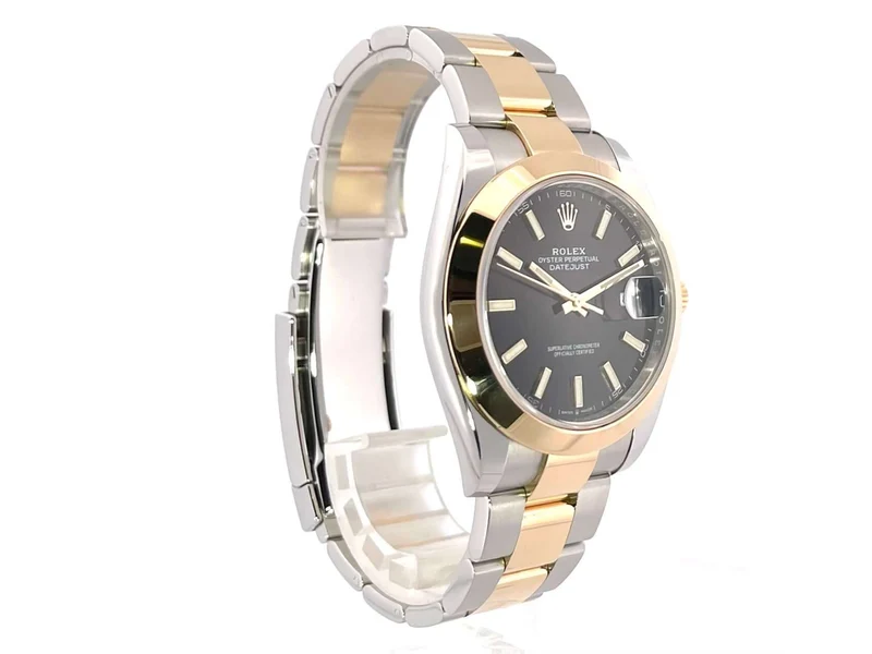Rolex Datejust 41 Edelstahl Gelbgold 126303 Schwarz