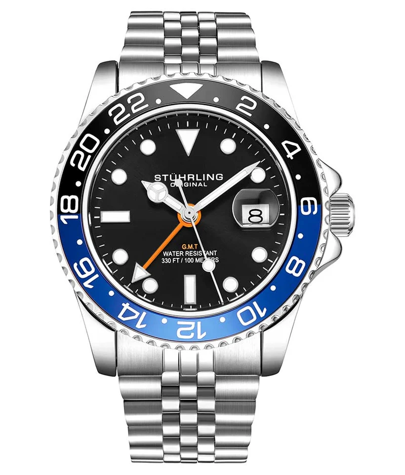 Stührling Meridian 3968 GMT Quartz 42mm Diver