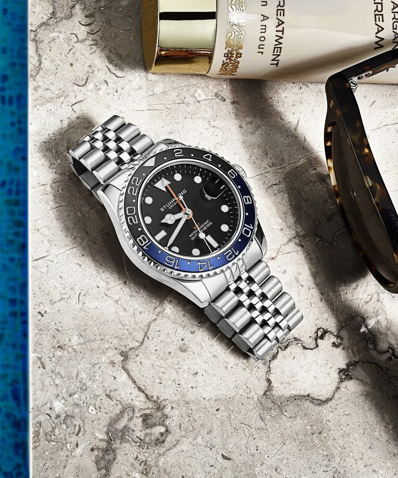 Stührling Meridian 3968 GMT Quartz 42mm Diver