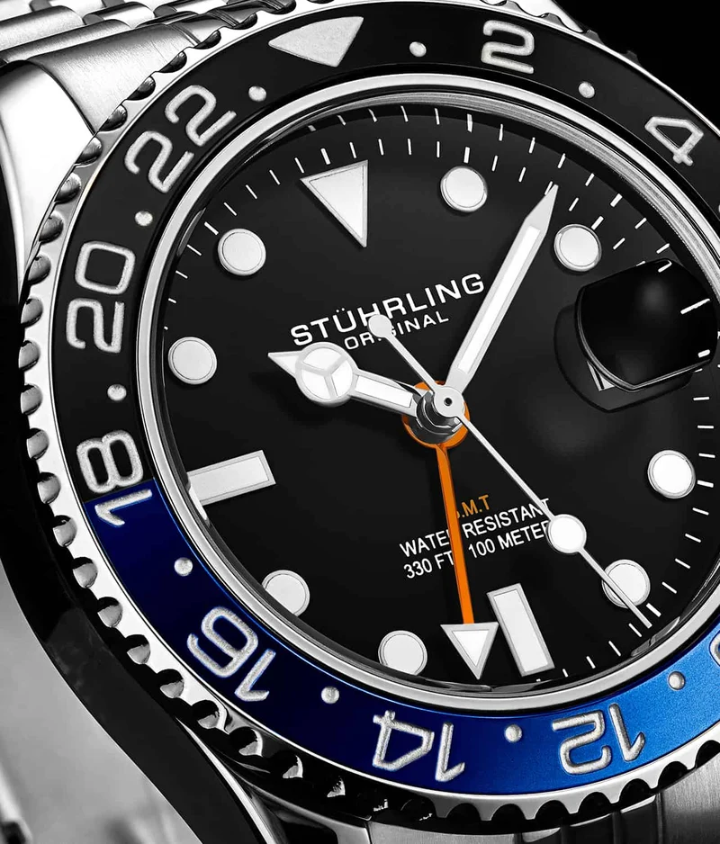 Stührling Meridian 3968 GMT Quartz 42mm Diver