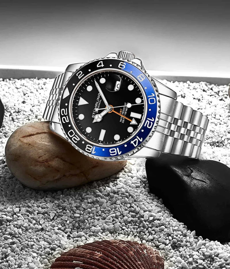 Stührling Meridian 3968 GMT Quartz 42mm Diver
