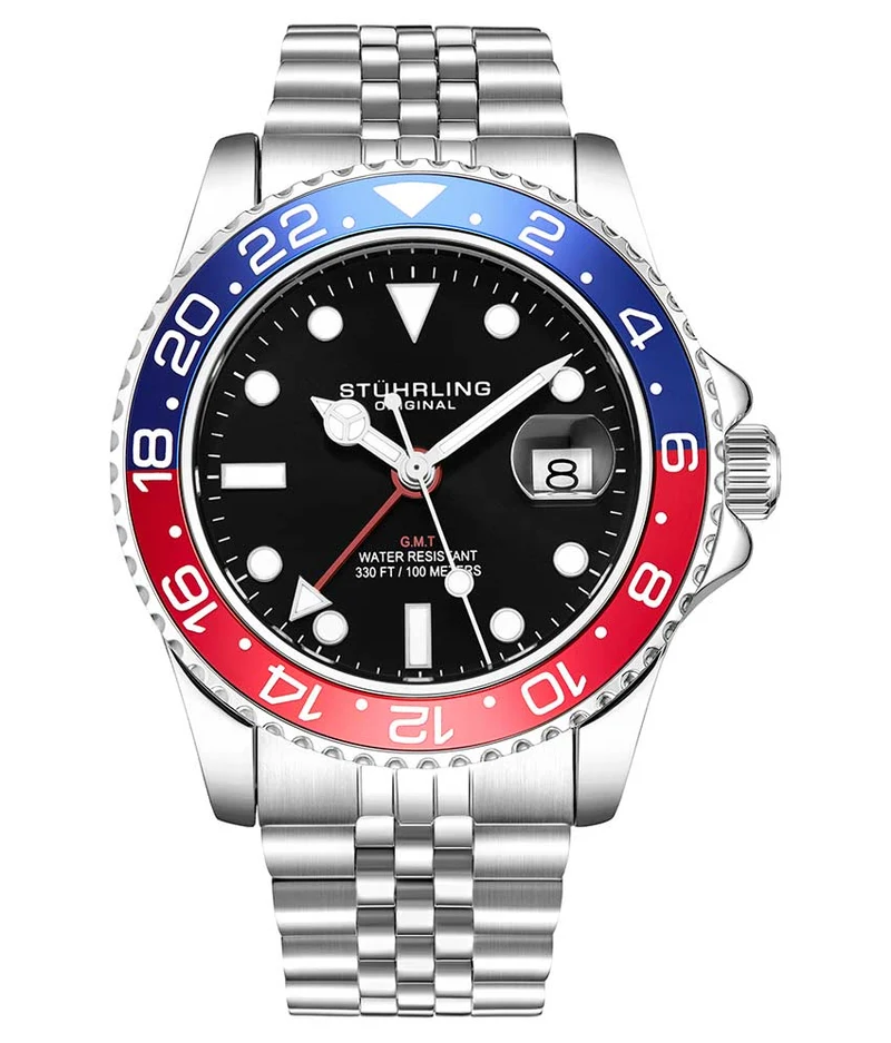 Stührling Meridian 3968 GMT Quartz 42mm Diver