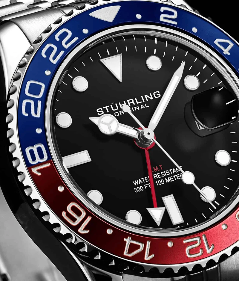 Stührling Meridian 3968 GMT Quartz 42mm Diver